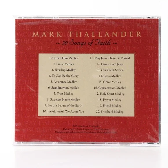50 Songs of Faith by Mark Thallander Pianist (CD, 1994) SEALED NEW
